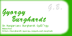 gyorgy burghardt business card